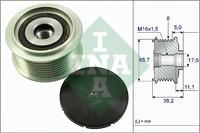 Freewheel clutch MAN: 535027410 INA Freewheel clutch, alternator