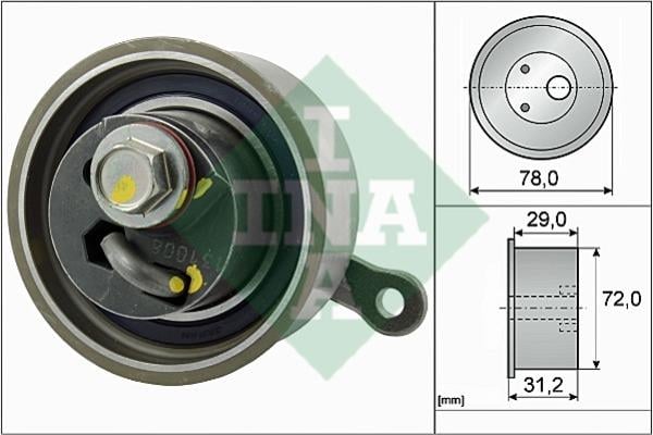 INA 531 0911 10 Tensioner pulley, timing belt 531091110