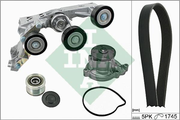 INA 529 0155 30 DRIVE BELT KIT, WITH WATER PUMP 529015530