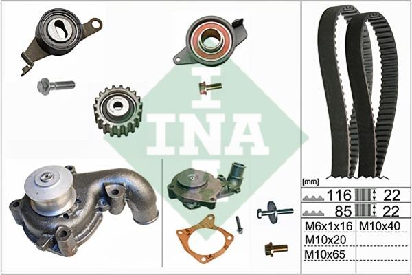 INA 530 0010 30 TIMING BELT KIT WITH WATER PUMP 530001030
