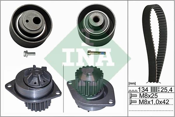 INA 530 0055 30 TIMING BELT KIT WITH WATER PUMP 530005530