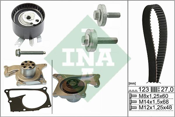 INA 530 0197 32 TIMING BELT KIT WITH WATER PUMP 530019732