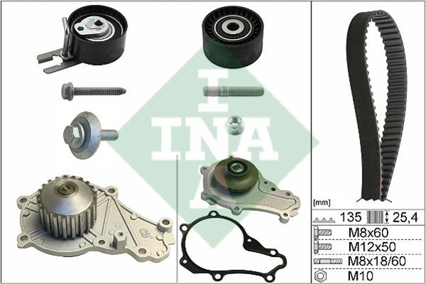 INA 530 0369 30 TIMING BELT KIT WITH WATER PUMP 530036930
