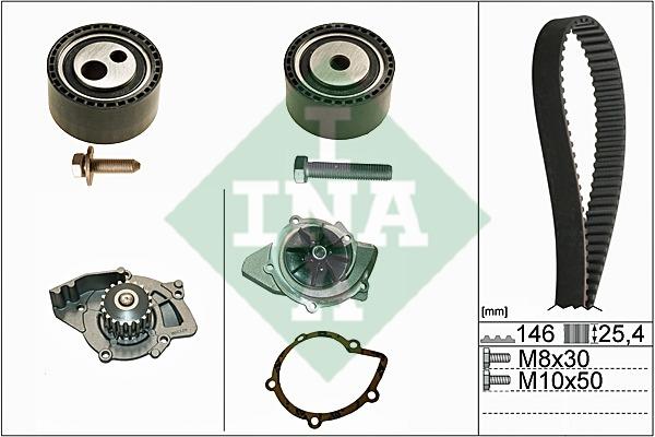 INA 530 0446 30 TIMING BELT KIT WITH WATER PUMP 530044630