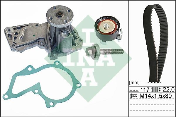 INA 530 0605 30 TIMING BELT KIT WITH WATER PUMP 530060530