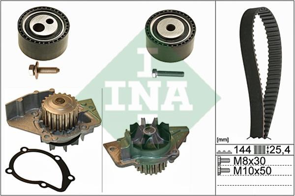 INA 530 0474 30 TIMING BELT KIT WITH WATER PUMP 530047430
