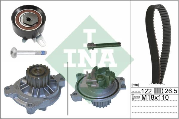 INA 530 0175 31 TIMING BELT KIT WITH WATER PUMP 530017531