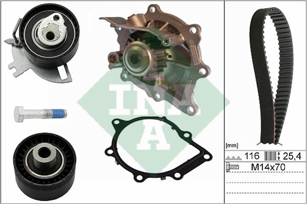 INA 530 0691 30 TIMING BELT KIT WITH WATER PUMP 530069130