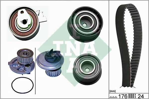 INA 530 0039 30 TIMING BELT KIT WITH WATER PUMP 530003930