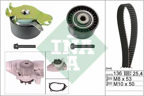 INA 530 0236 30 TIMING BELT KIT WITH WATER PUMP 530023630