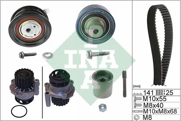 INA 530 0361 30 TIMING BELT KIT WITH WATER PUMP 530036130