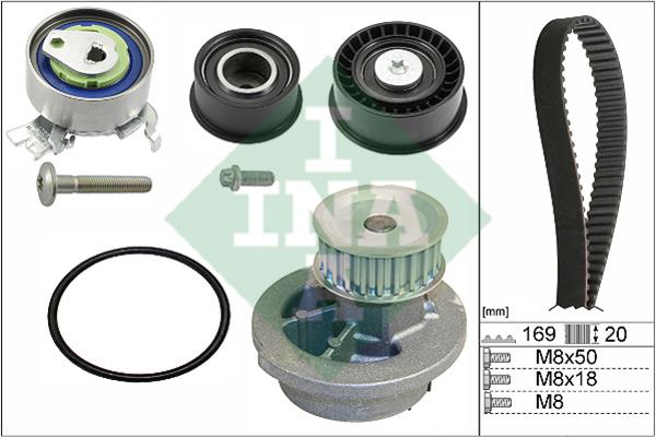 INA 530 0078 30 TIMING BELT KIT WITH WATER PUMP 530007830
