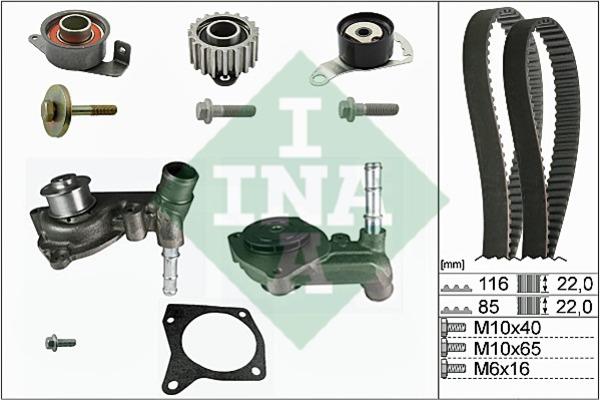 INA 530 0104 30 TIMING BELT KIT WITH WATER PUMP 530010430
