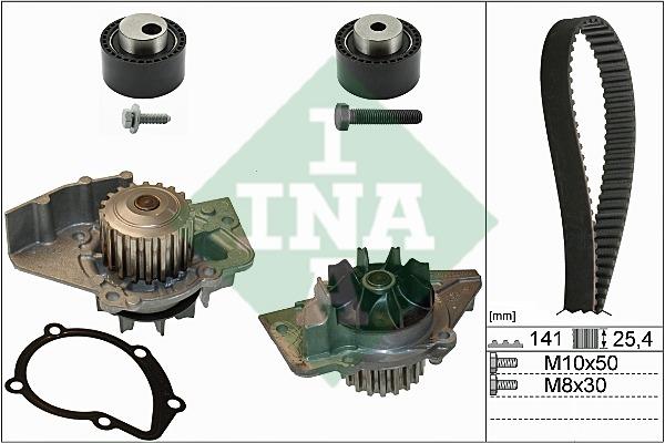 INA 530 0111 30 TIMING BELT KIT WITH WATER PUMP 530011130