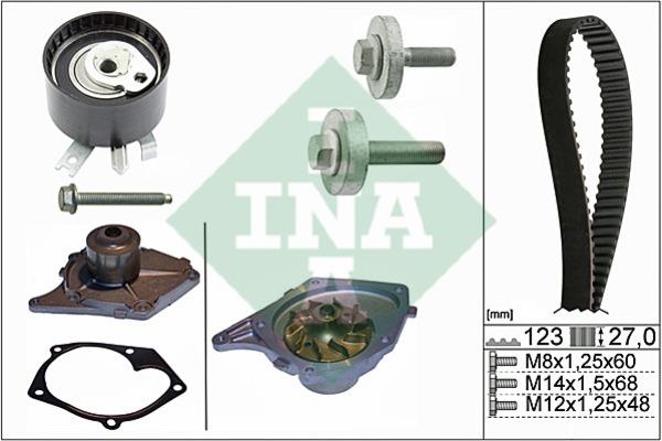 INA 530 0197 30 TIMING BELT KIT WITH WATER PUMP 530019730