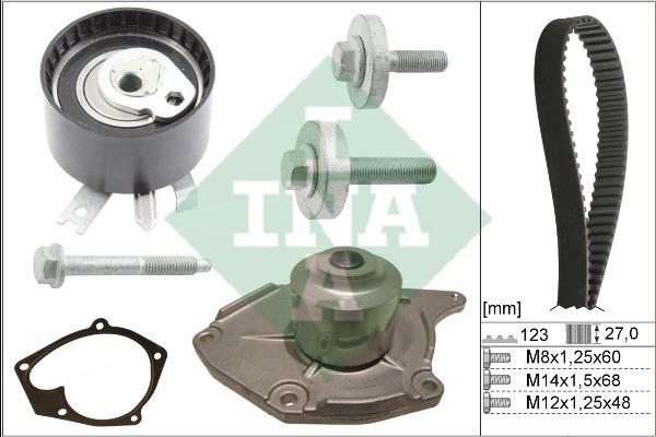 INA 530 0197 31 TIMING BELT KIT WITH WATER PUMP 530019731
