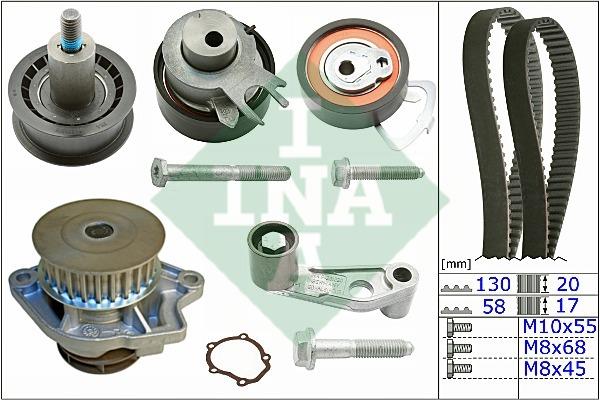 INA 530 0360 30 TIMING BELT KIT WITH WATER PUMP 530036030
