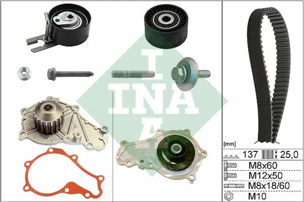 INA 530 0375 30 TIMING BELT KIT WITH WATER PUMP 530037530