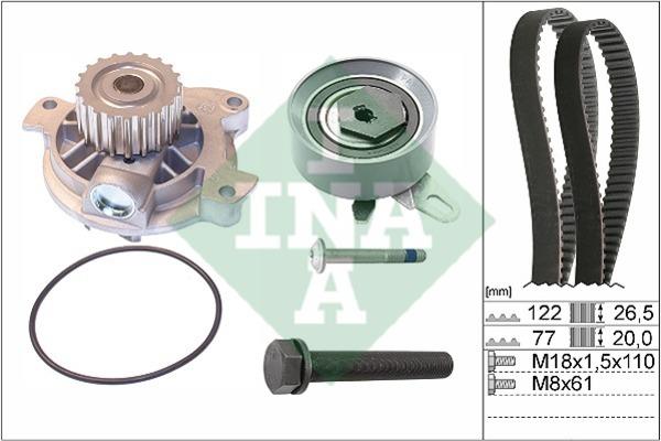 INA 530 0406 30 TIMING BELT KIT WITH WATER PUMP 530040630