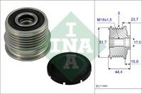 INA 535 0020 10 Freewheel clutch, alternator 535002010 535002010 INA Freewheel clutch, alternator