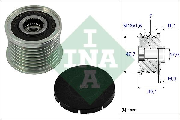 INA 535 0021 10 Freewheel clutch, alternator 535002110