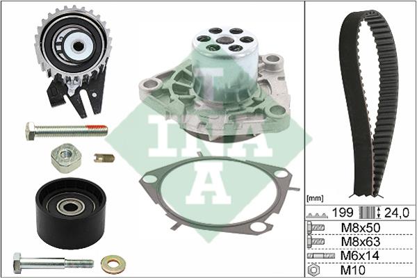 INA 530 0562 30 TIMING BELT KIT WITH WATER PUMP 530056230