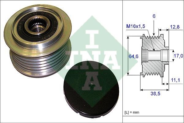 INA 535 0201 10 Freewheel clutch, alternator 535020110