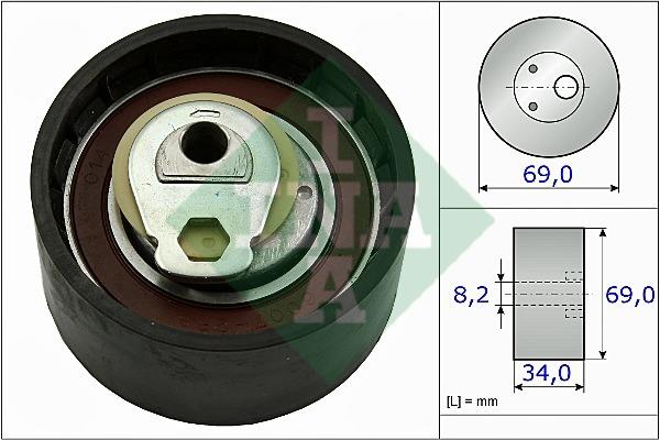 INA 531 0505 10 Tensioner pulley, timing belt 531050510