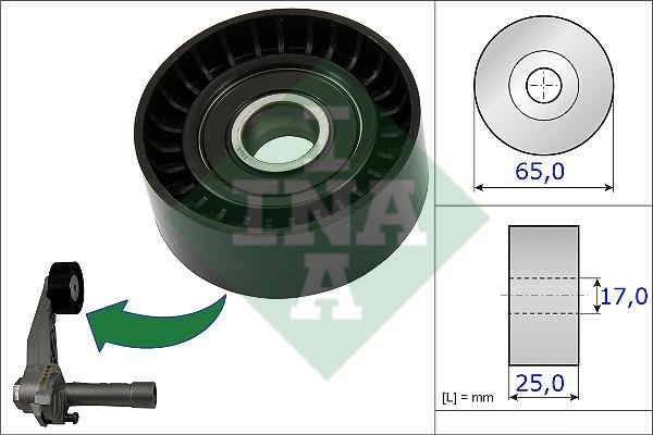 INA 531 0866 10 V-ribbed belt tensioner (drive) roller 531086610