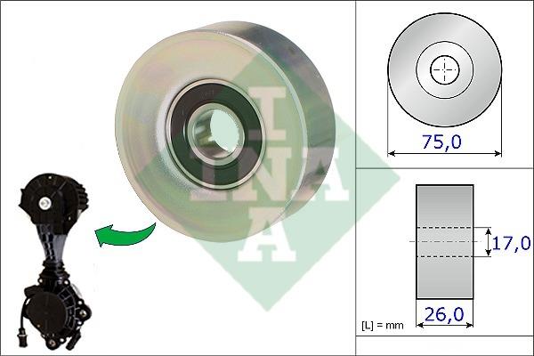 INA 532 0676 10 Idler Pulley 532067610