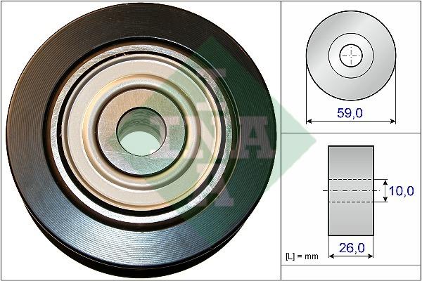 INA 532 0737 10 Idler Pulley 532073710