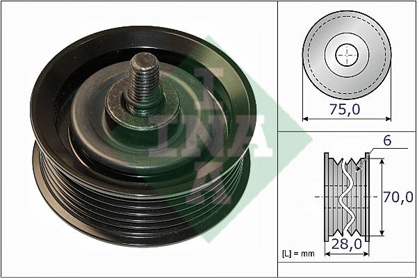 INA 532 0744 10 Idler Pulley 532074410