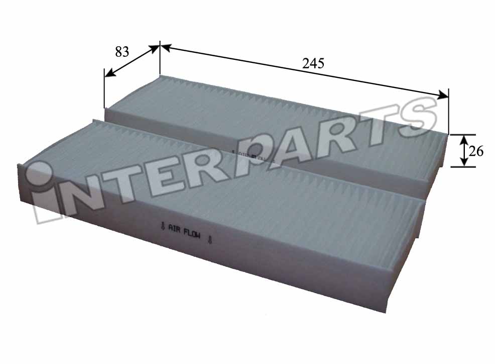 Interparts filter IPCA-203 Filter, interior air IPCA203