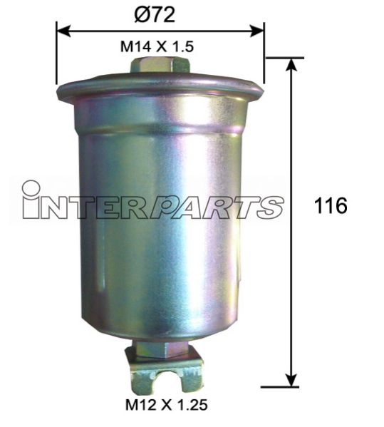 Interparts filter IPF-130 Fuel filter IPF130