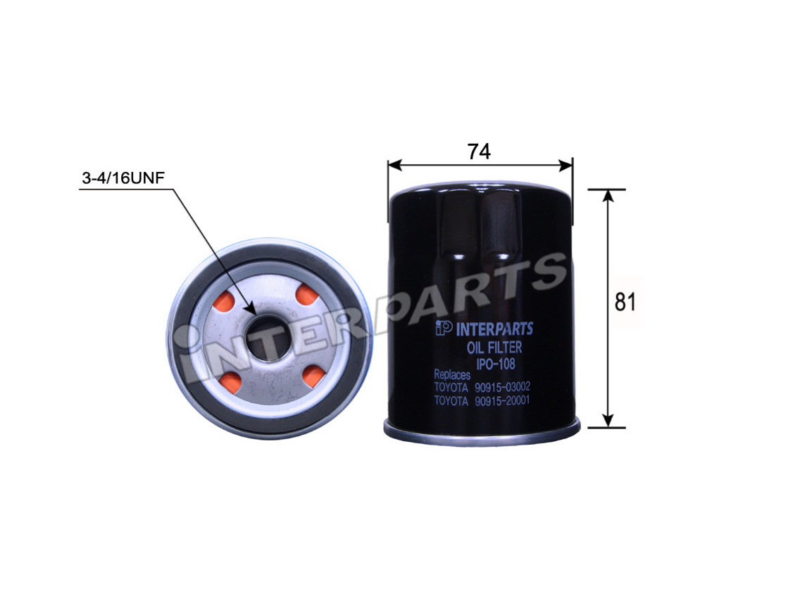Interparts filter IPO-108 Oil Filter IPO108