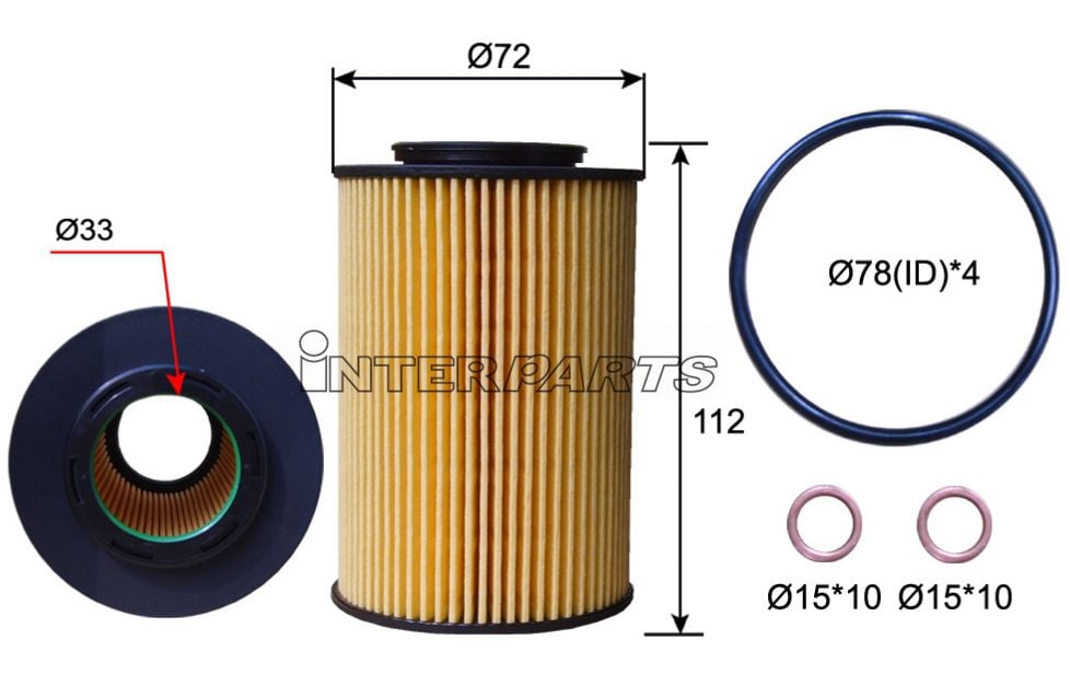Interparts filter IPEO-768 Oil Filter IPEO768