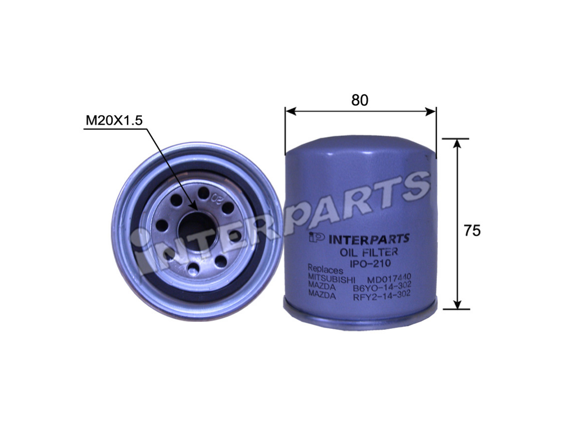 Interparts filter IPO-210 Oil Filter IPO210