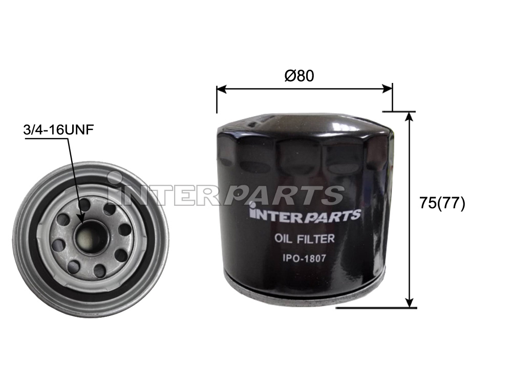 Interparts filter IPO-1807 Oil Filter IPO1807