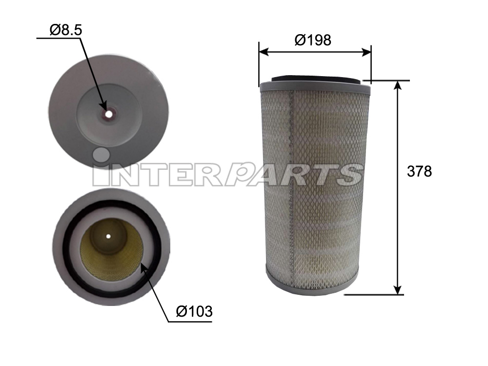 Interparts filter IPA-R128 Air filter IPAR128