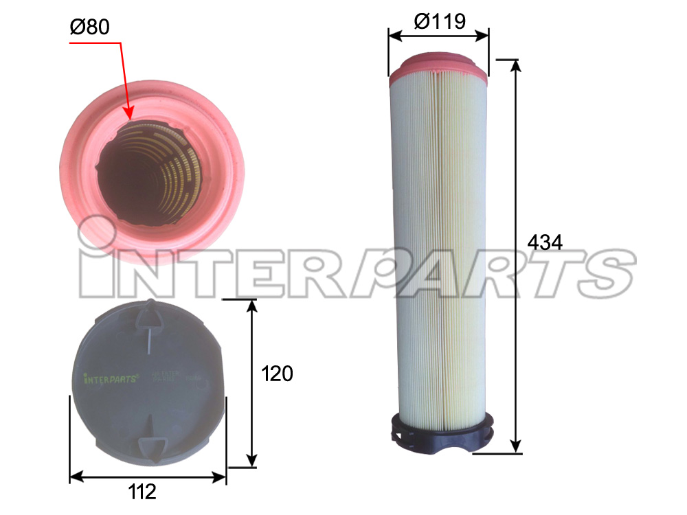 Interparts filter IPA-R183 Air filter IPAR183
