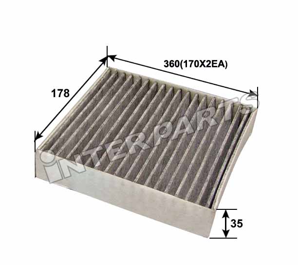 Interparts filter IPCA-E156C Filter, interior air IPCAE156C