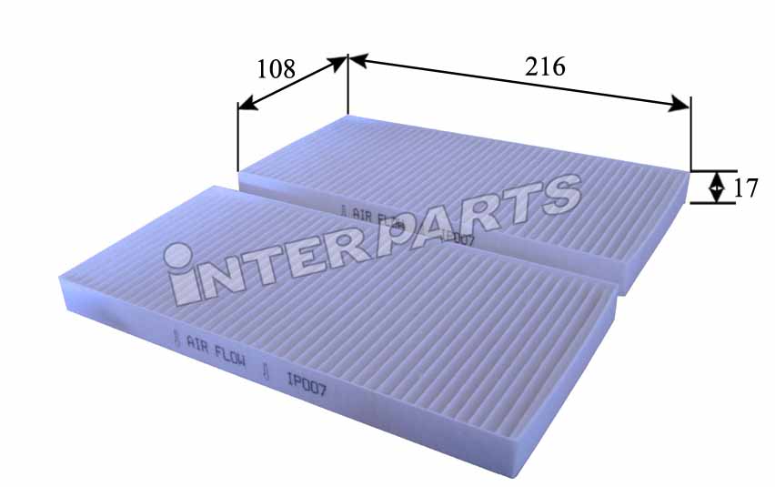 Interparts filter IPCA-K009 Filter, interior air IPCAK009