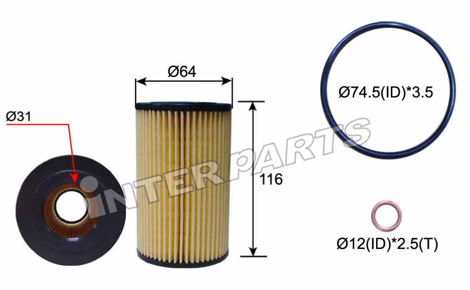 Interparts filter IPEO-703 Oil Filter IPEO703
