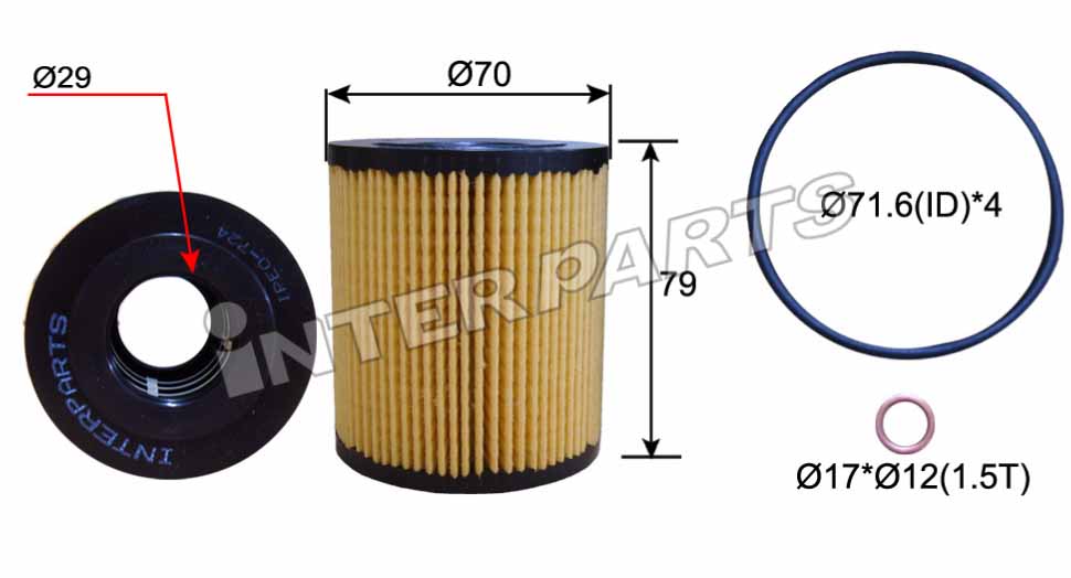 Interparts filter IPEO-724 Oil Filter IPEO724