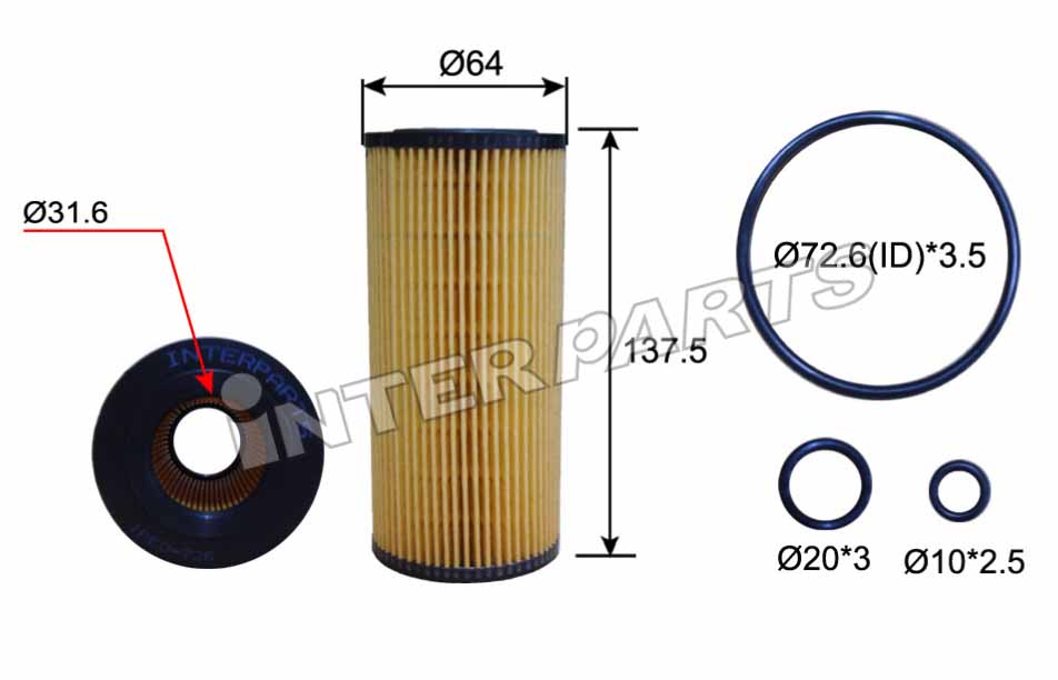 Interparts filter IPEO-726 Oil Filter IPEO726