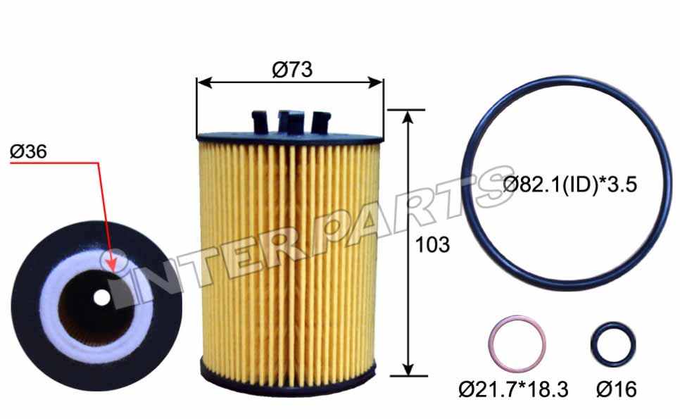 Interparts filter IPEO-728 Oil Filter IPEO728