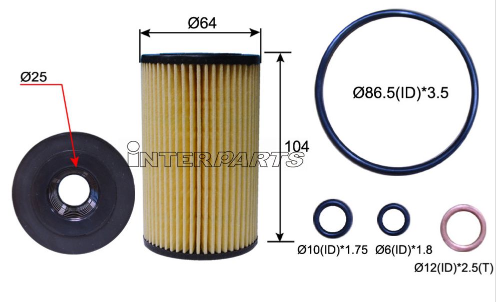 Interparts filter IPEO-739 Oil Filter IPEO739