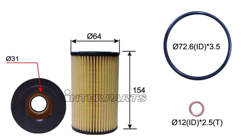 Interparts filter IPEO-746 Oil Filter IPEO746