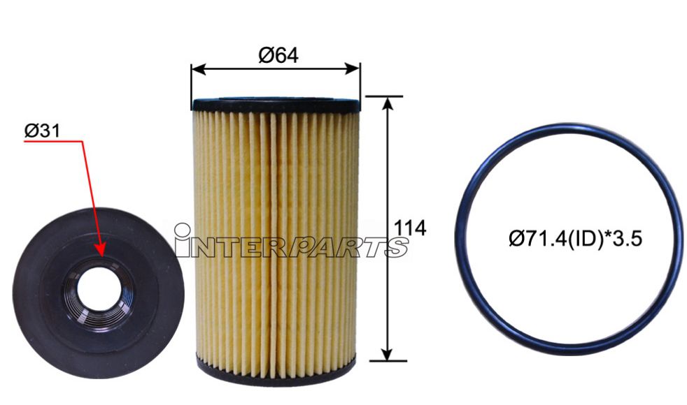 Interparts filter IPEO-757 Oil Filter IPEO757