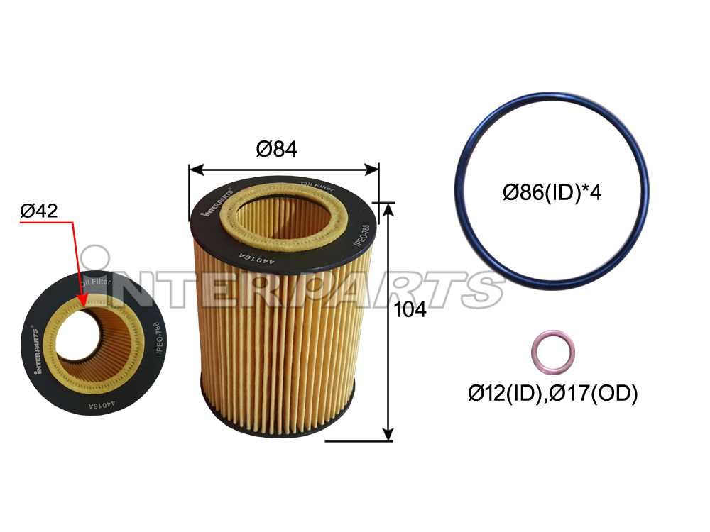 Interparts filter IPEO-788 Oil Filter IPEO788